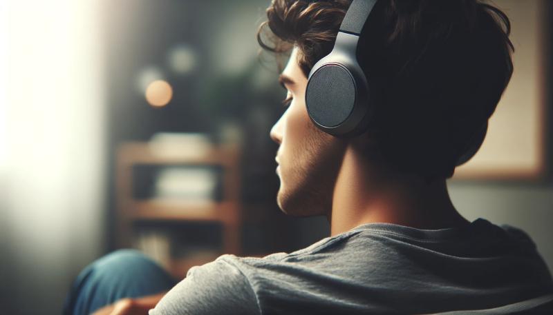 ragazzo che ascolta la musica