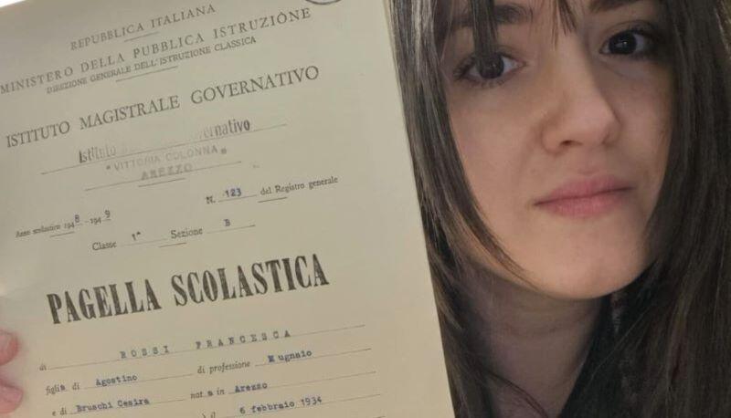 Trova pagelle degli anni '40 in un vecchio armadio usato