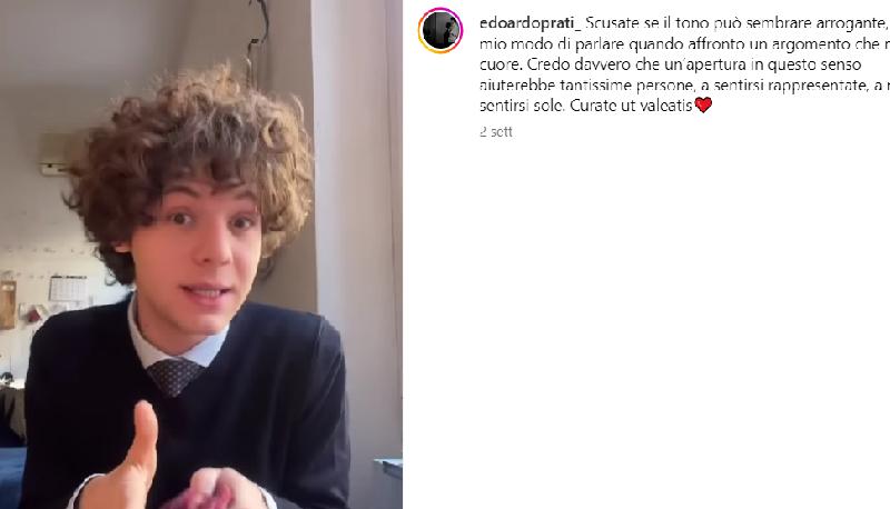 Educazione sentimentale a scuola, lo studente-influencer Edoardo Prati: "Gli strumenti per farla ci sarebbero già". articolo