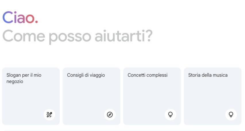 Interfaccia di Gemini