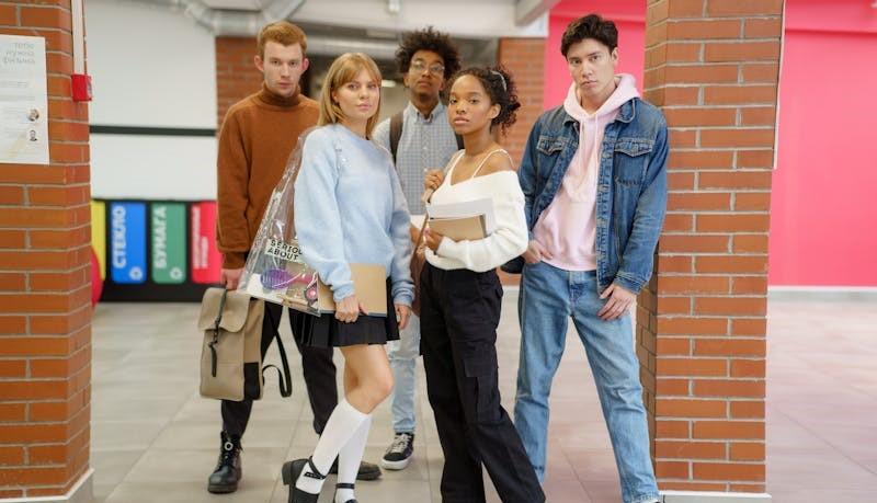 Studenti prima dell'esame di Maturità