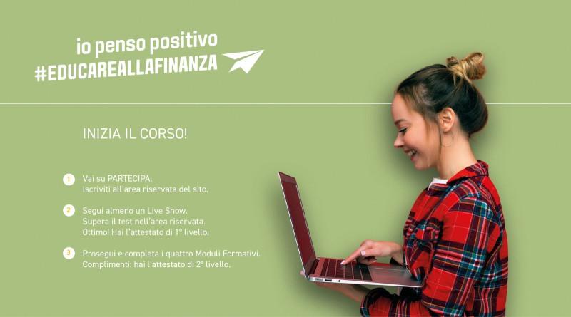 Io Penso Positivo, partecipa e impara l’educazione finanziaria: potrai arricchire il tuo Curriculum dello Studente e avere Gift Card in premio! articolo
