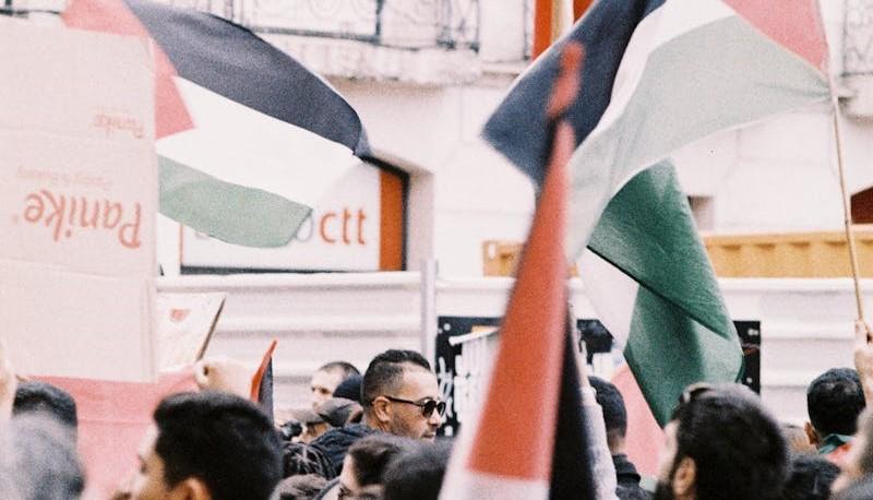 Protesta pro-Palestina in una università
