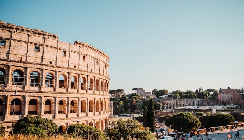 Veduta di Roma con Colosseo