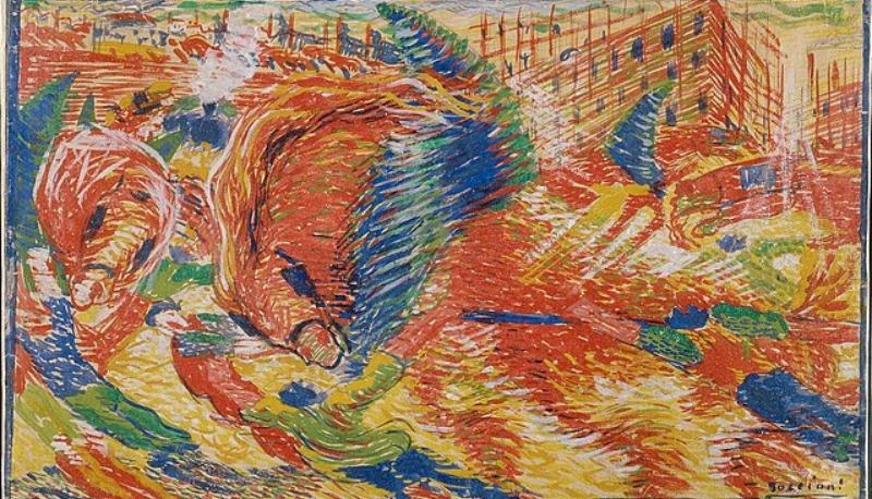 La città che sale Umberto Boccioni
