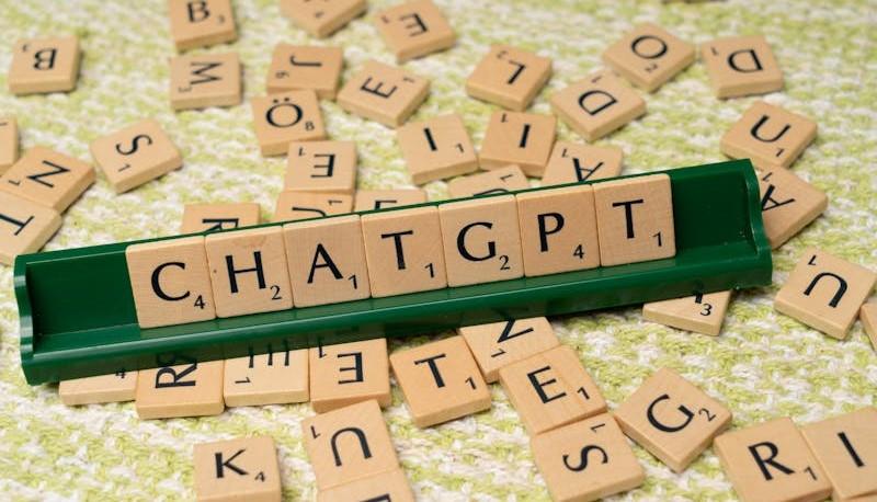 Lettere che formano il nome di ChatGPT