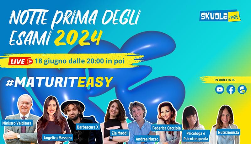 Notte Prima degli Esami 2024: Skuola.net ti accompagna con una diretta in streaming articolo