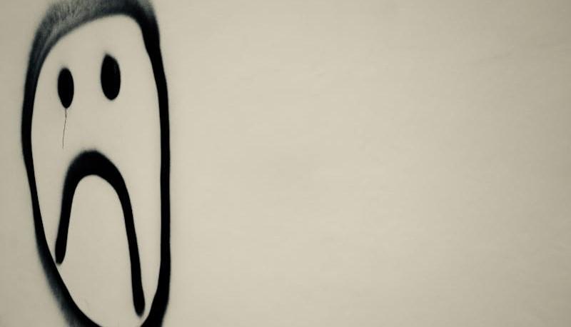 Faccina triste disegnata sul muro perché la commissione non ha assegnato la lode alla studentessa
