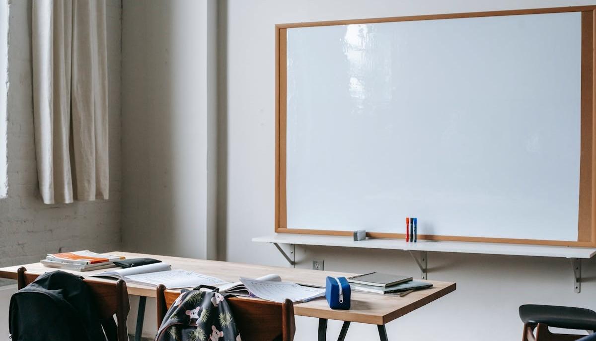 Aula vuota prima dell'inizio della seconda prova di Maturità 2024