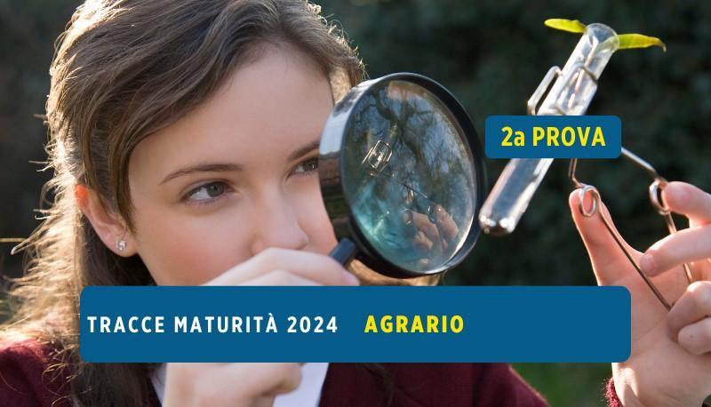 copertina tracce seconda prova maturità agrario