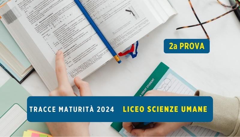 copertina seconda prova maturità 2024 liceo scienze umane