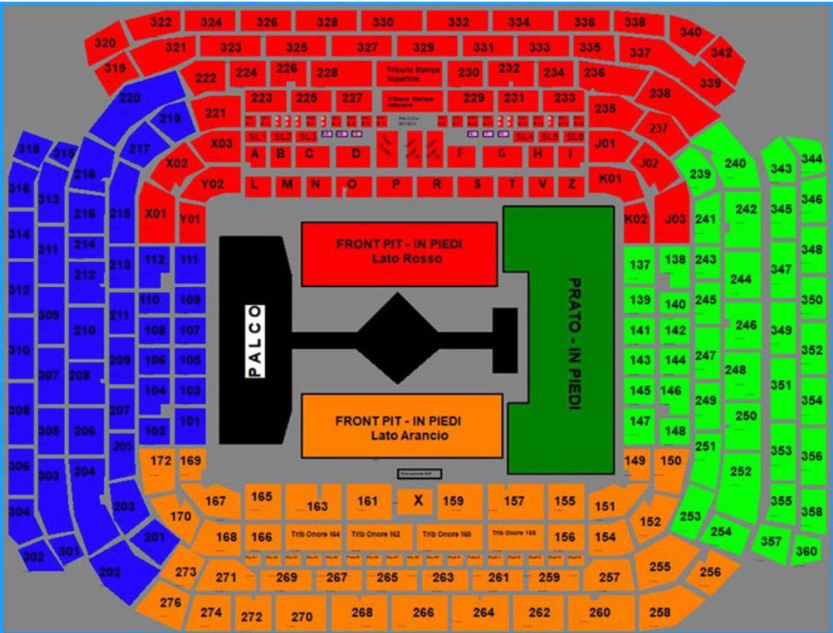 mappa san siro taylor swift
