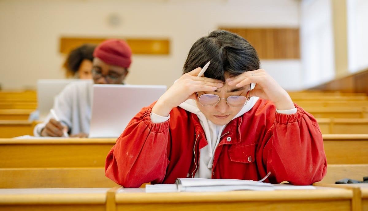 Studenti universitari che studiano durante la sessione estiva