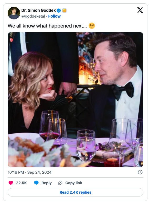 Perché si parla di Giorgia Meloni ed Elon Musk articolo