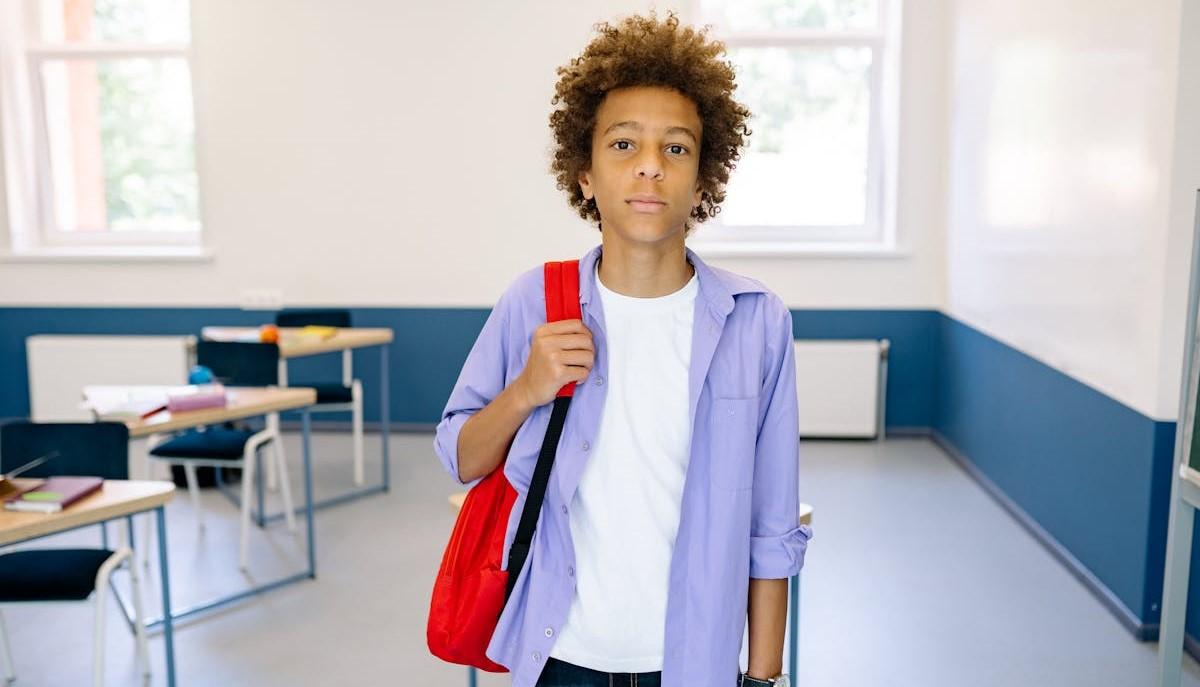 Studente che si è appena iscritto a un liceo