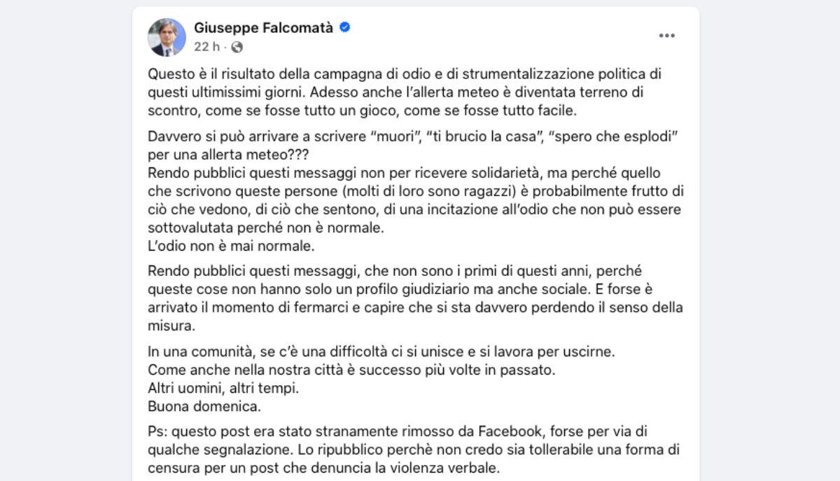 Calabria, minacce e insulti al sindaco che non chiude le scuole per maltempo articolo