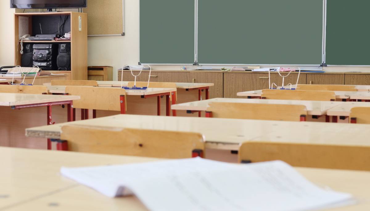 aula banchi lavagna