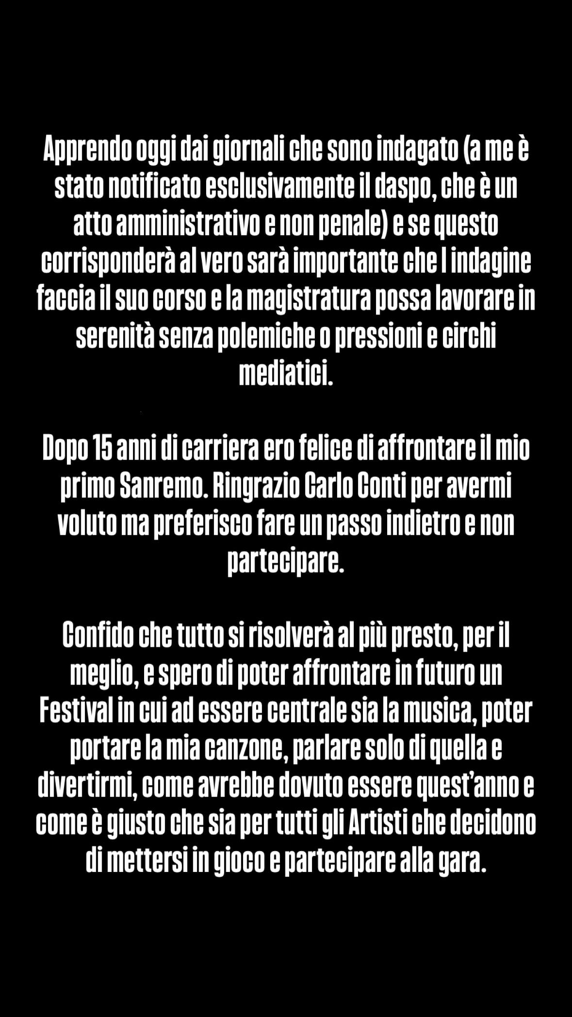 Perché Emis Killa si è ritirato da Sanremo 2025? Cosa sappiamo articolo