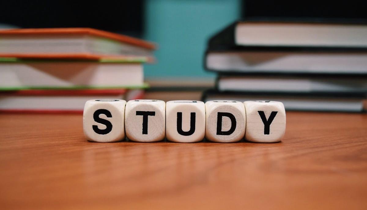 Dadi con scritto "Study"
