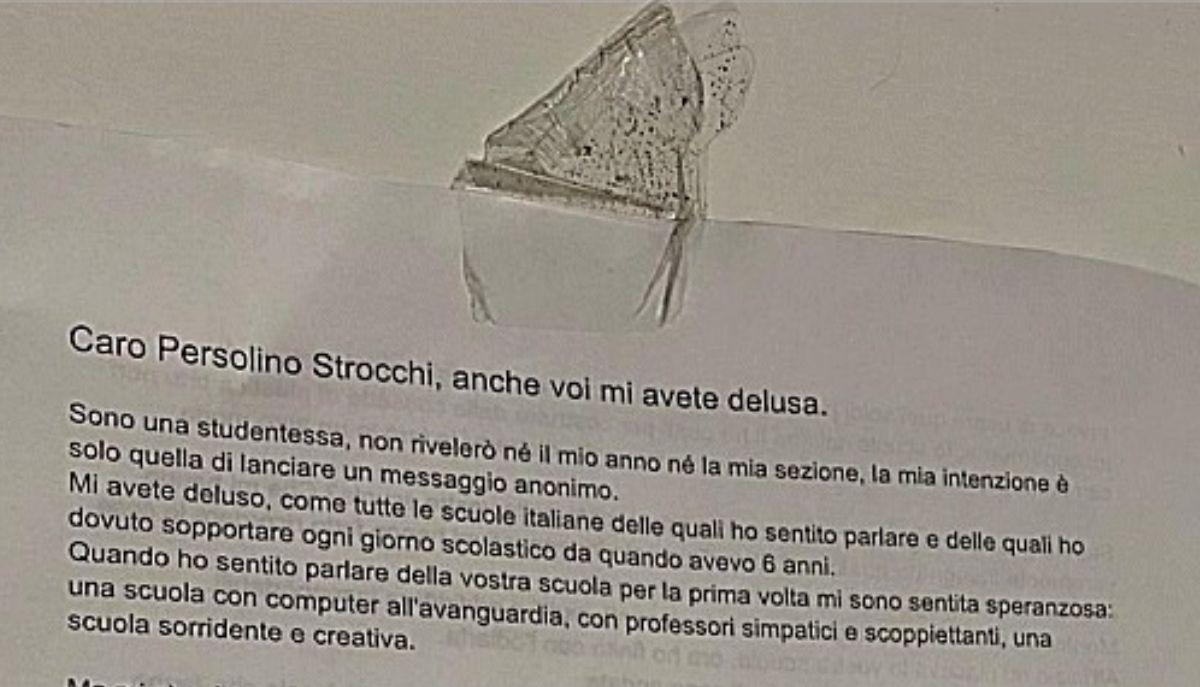 Lettera anonima studentessa Faenza 