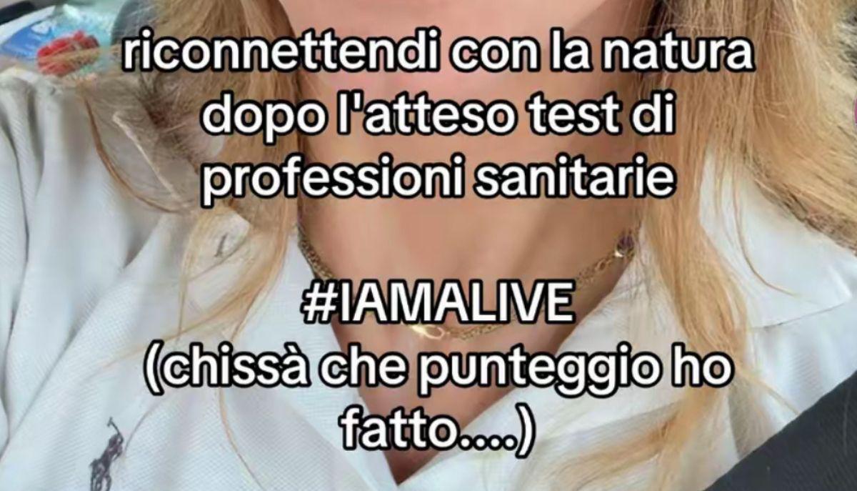 Reazione test professioni sanitarie 2025 su tiktok
