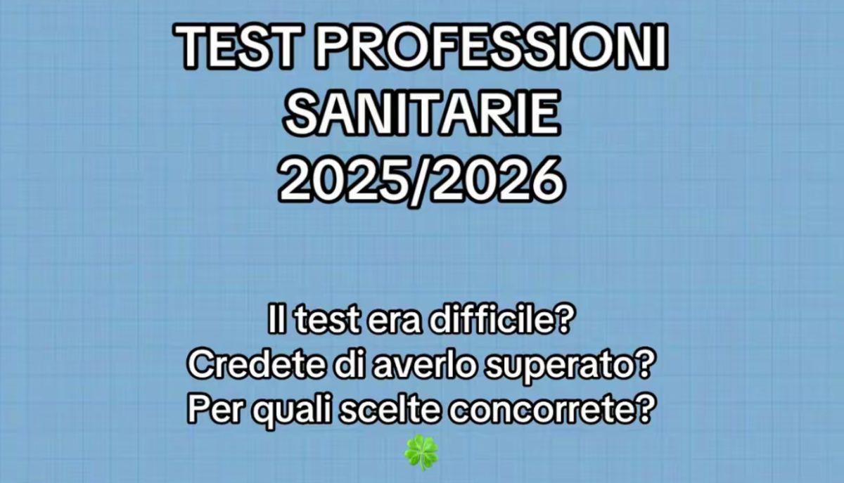 test professioni sanitarie