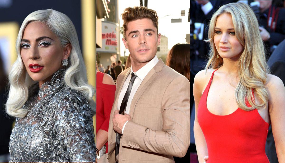 Lady Gaga, Zac Efron e Jennifer Lawrence