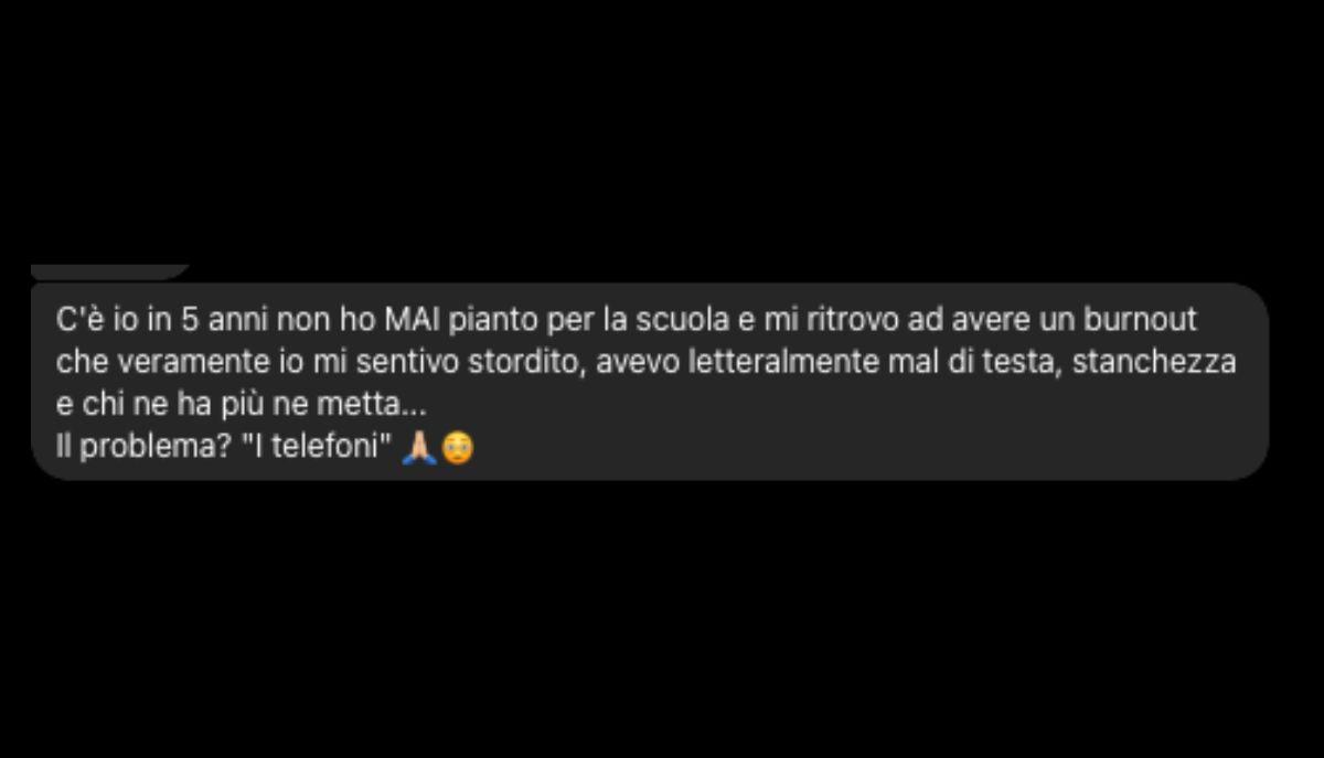 screen sfogo studente