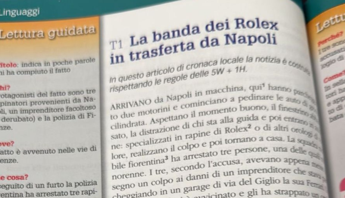 'La banda dei rolex in trasferta da Napoli': bufera sul libro per le scuole che alimenta gli stereotipi territoriali