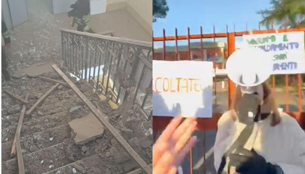 studenti del Diaz Piaget in protesta