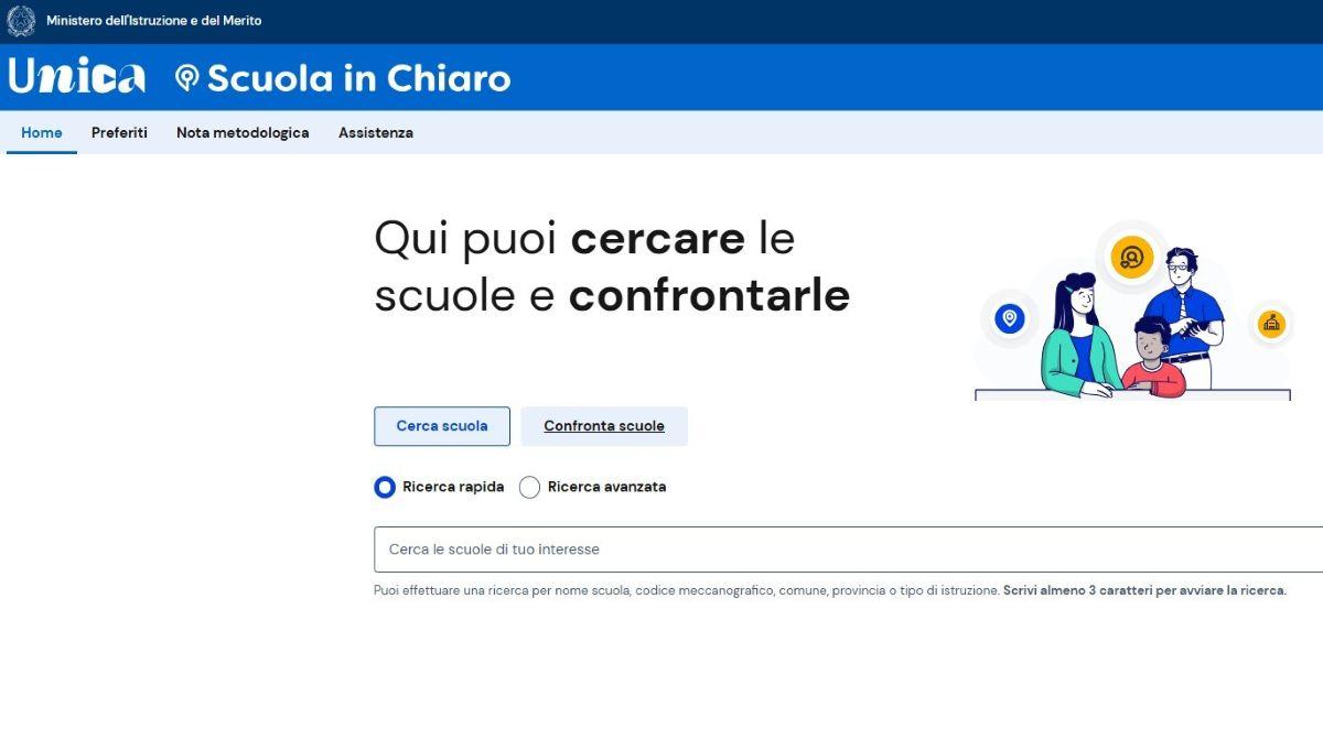 Come cercare la scuola con Scuola in chiaro