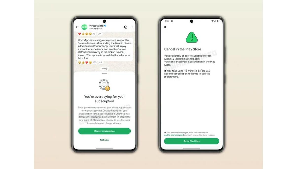 whatsapp pubblicita premium