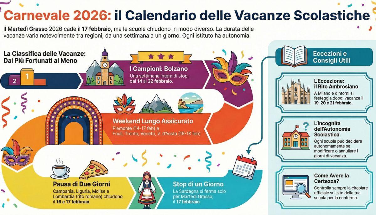 Infografica chiusure marted&igrave; grasso