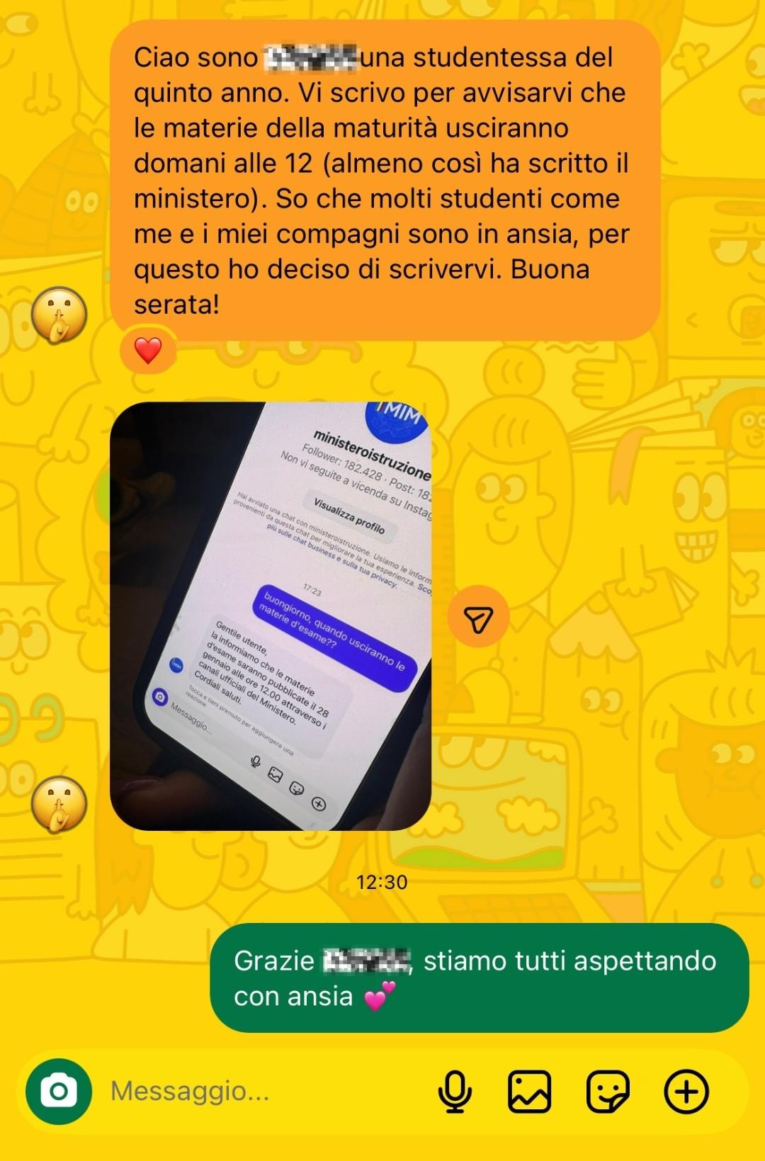 messaggio fake