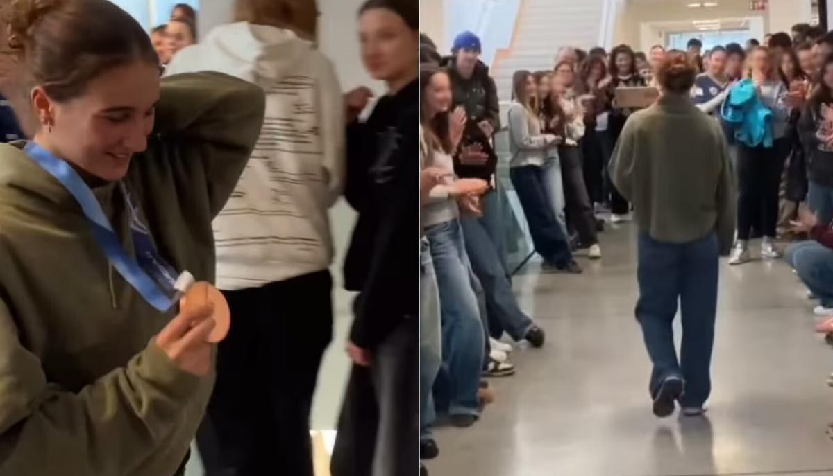 Dalle Olimpiadi di Milano Cortina alla Maturità 2026: Flora Tabanelli torna a scuola con il bronzo al collo e riceve la standing ovation dei compagni