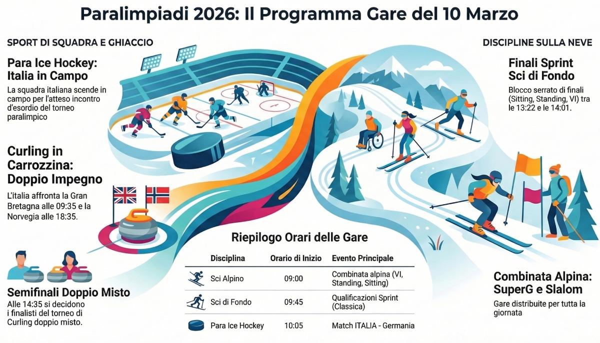 paralimpiadi gare 10 marzo