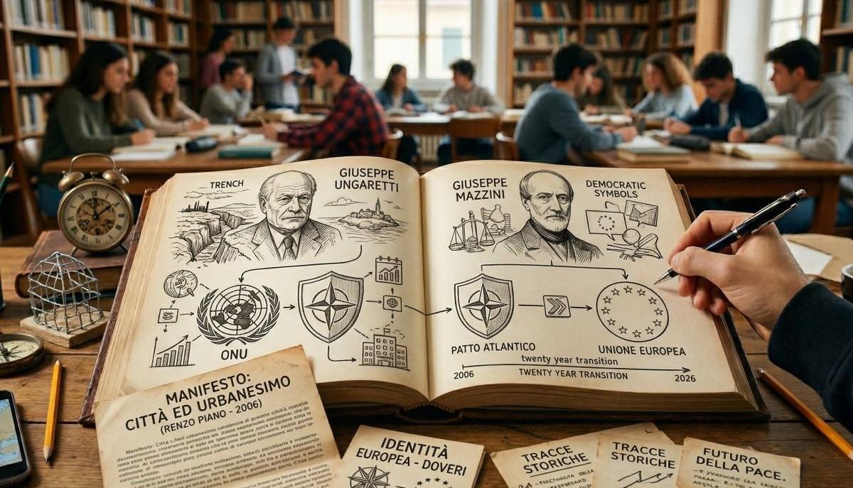Maturità 2026: Ungaretti, Mazzini, ONU, Patto Atlantico, Unione Europea. Le tracce del 2006 che potrebbero tornare