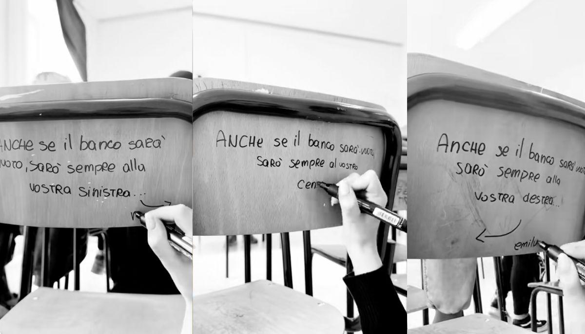 Maturità 2026, il rito pieno di nostalgia: tre amiche firmano le sedie delle classi che lasceranno