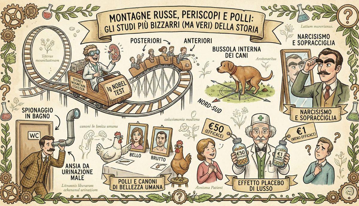 Montagne russe, periscopi e polli: gli studi più bizzarri (ma veri) della storia