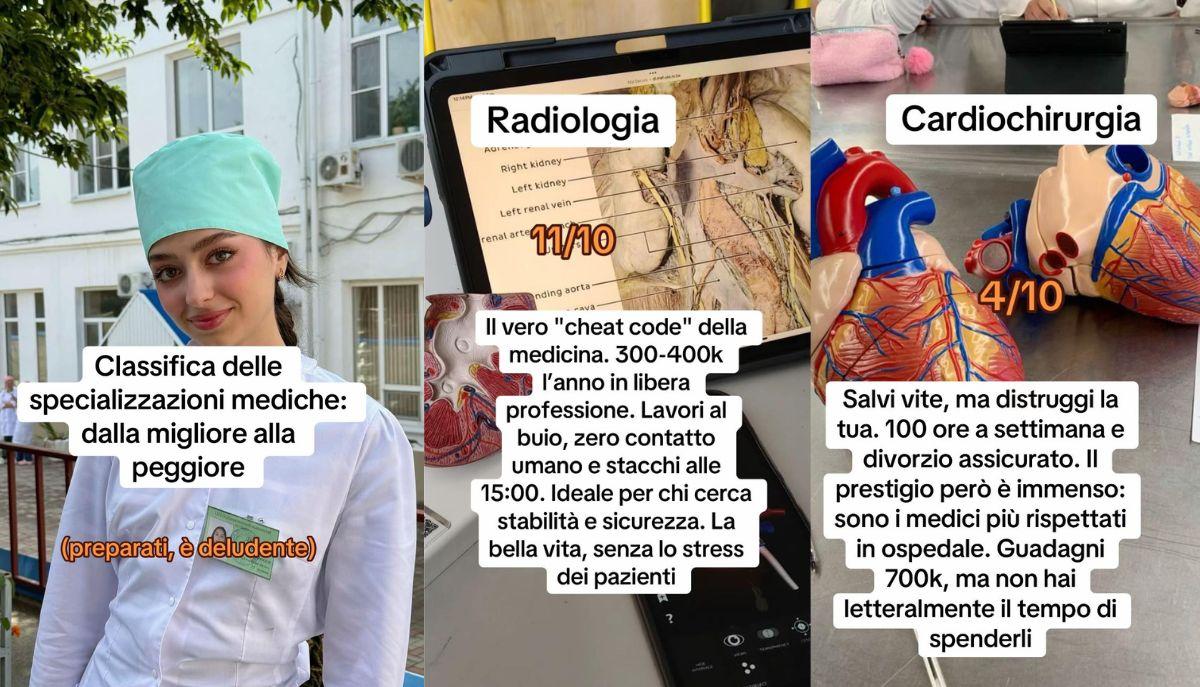 Medicina, non tutte le specializzazioni sono uguali: la "classifica" virale su TikTok