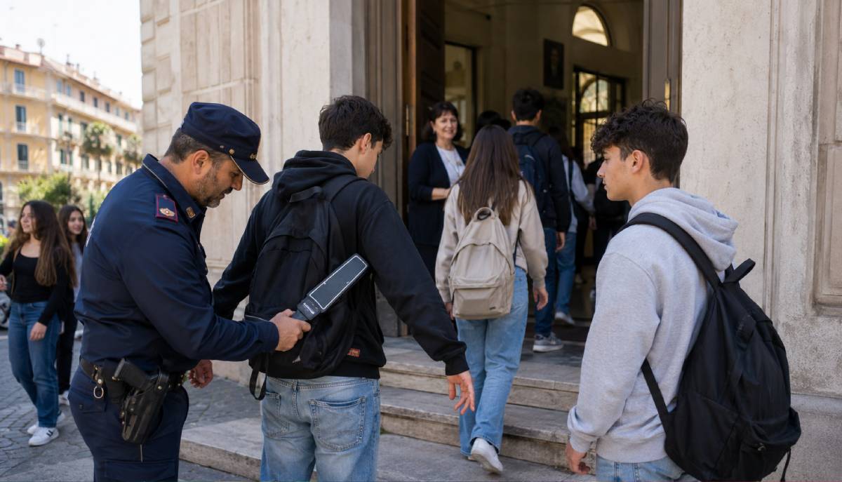 Salerno, arrivano i metal detector a scuola: saranno finanziati con i proventi delle multe