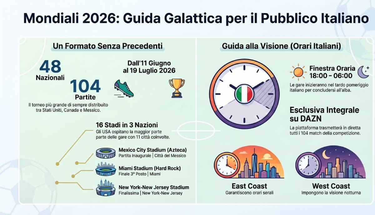guida gare dazn mondiali 2026