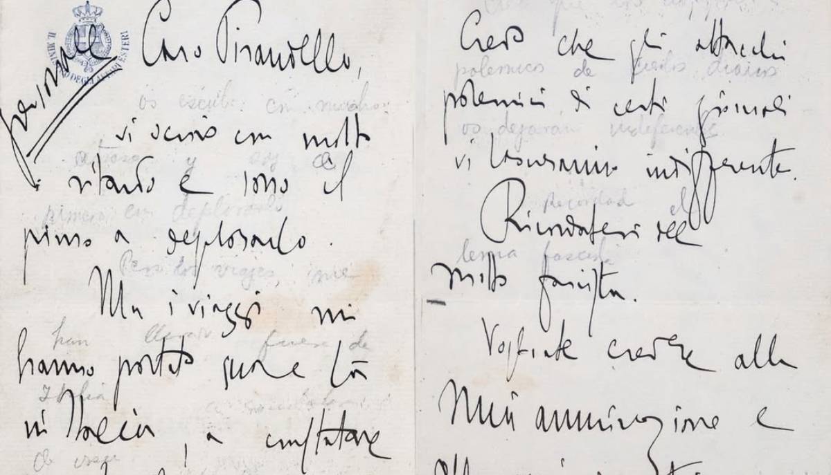 lettera mussolini a pirandello