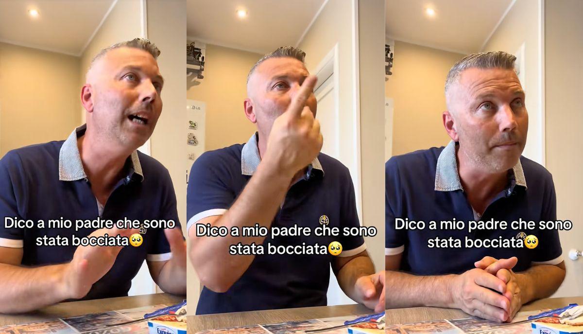 Reazione epica di un papà alla bocciatura della figlia: il video TikTok