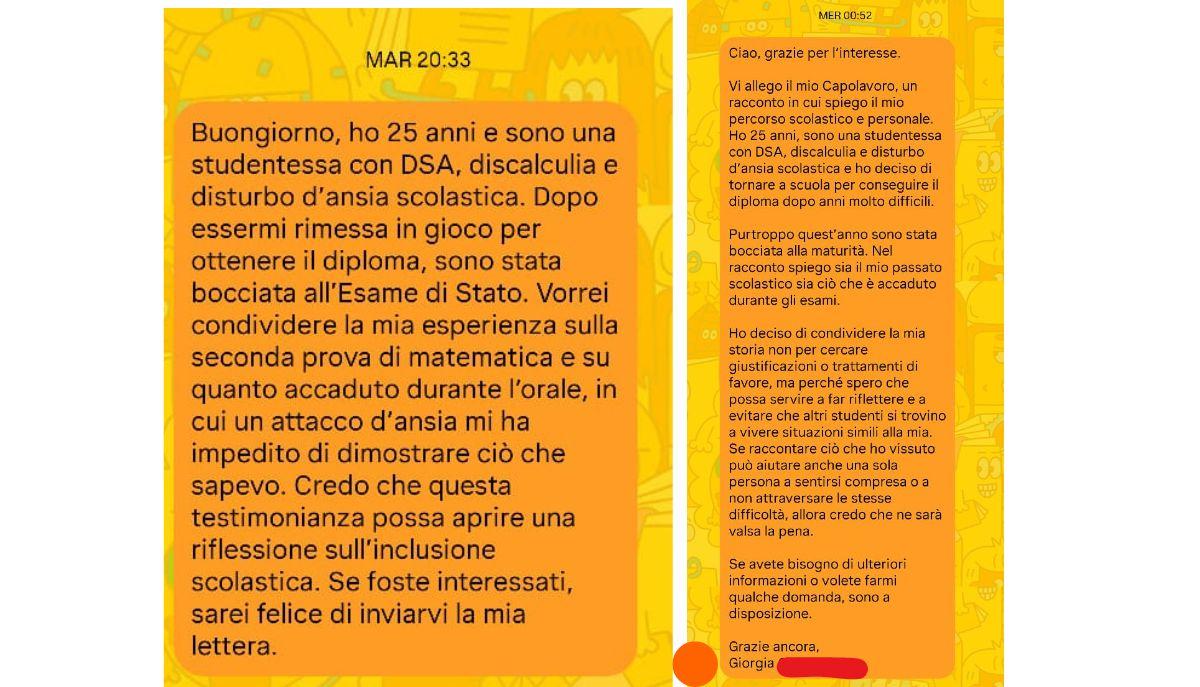 Soffre di ansia scolastica e discalculia: si rimette in gioco a 25 anni ma viene bocciata alla Maturità articolo