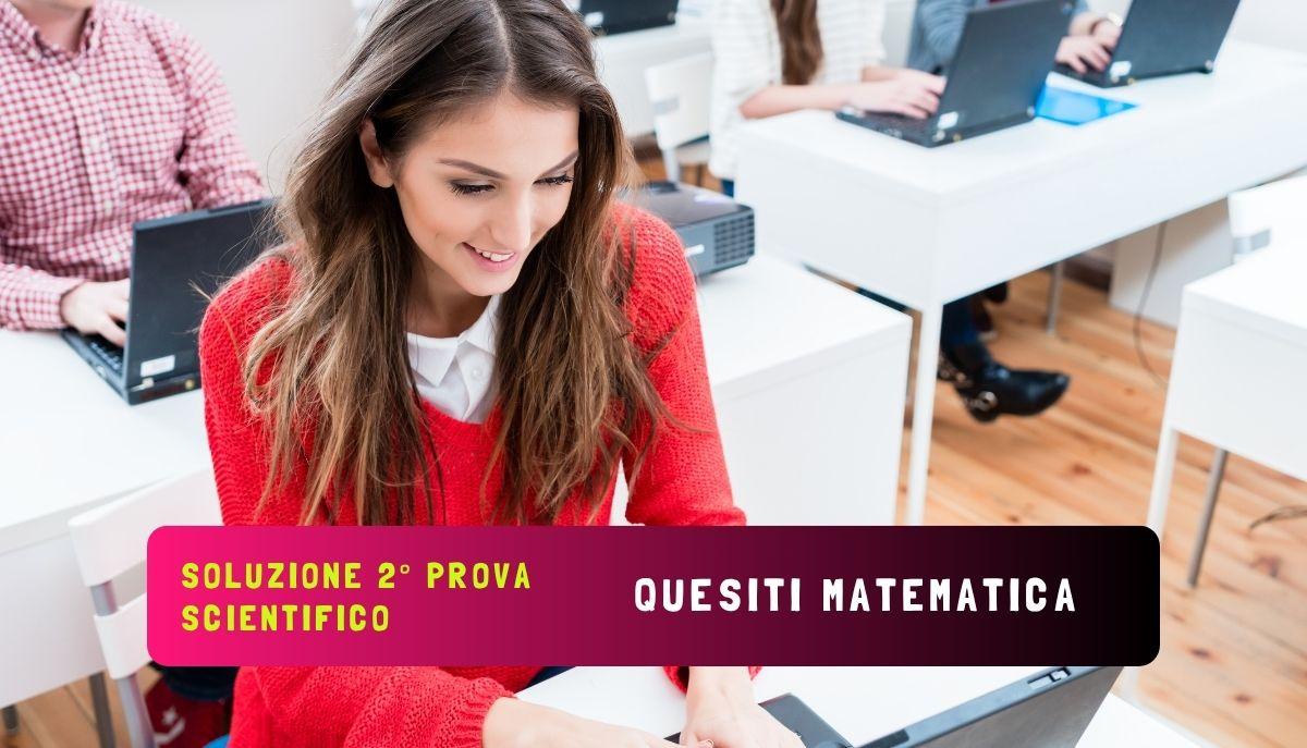 Soluzione quesiti matematica