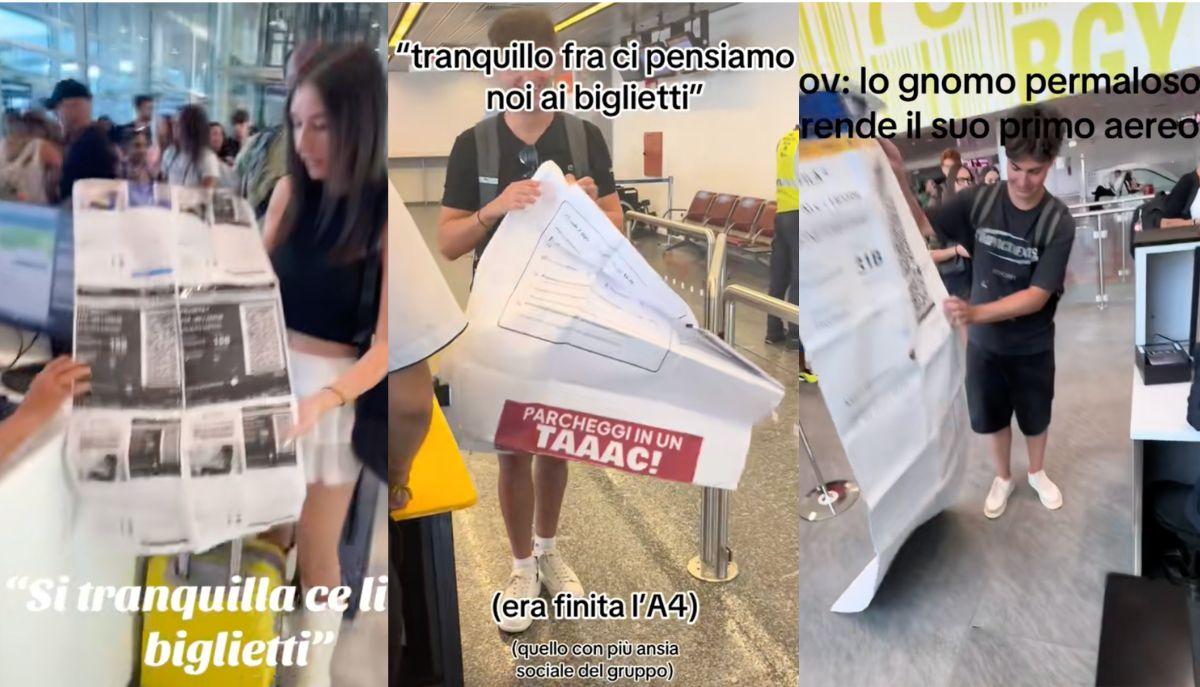 Scherzo del biglietto gigante su TikTok: la nuova mania virale al check-in degli aeroporti