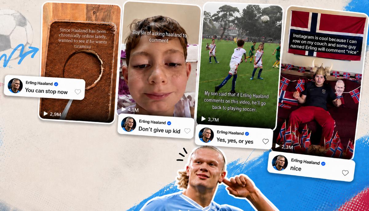Haaland commenta cose: il nuovo trend di Instagram