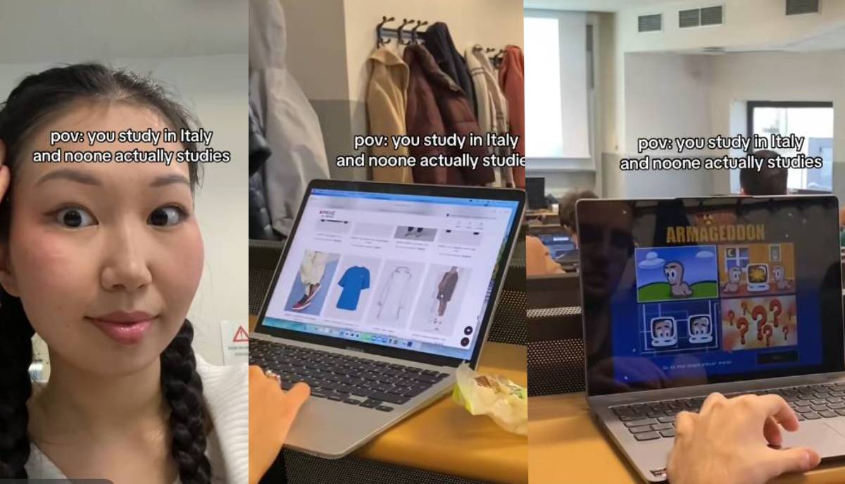 studentessa lezione in italia