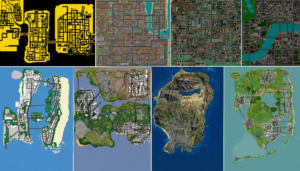 Come sono cambiate le mappe di GTA: dal mondo in 2D del 1997 allo Stato di Leonida di GTA 6